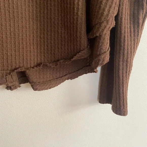 Out From Under Urban Outfitters Oversized Thermal Button Top - Picture 11 of 12